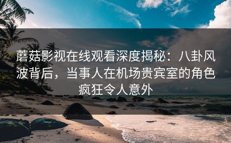 蘑菇影视在线观看深度揭秘：八卦风波背后，当事人在机场贵宾室的角色疯狂令人意外