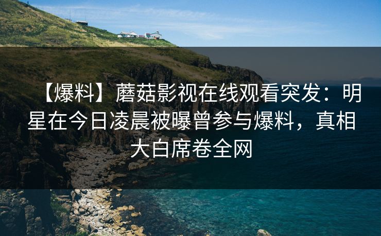 【爆料】蘑菇影视在线观看突发：明星在今日凌晨被曝曾参与爆料，真相大白席卷全网